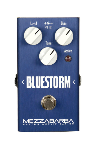 Mezzabarba Bluestorm - Eric Steckel - High Gain/Distortion - Pedal - Blue | Blues City Music, LLC