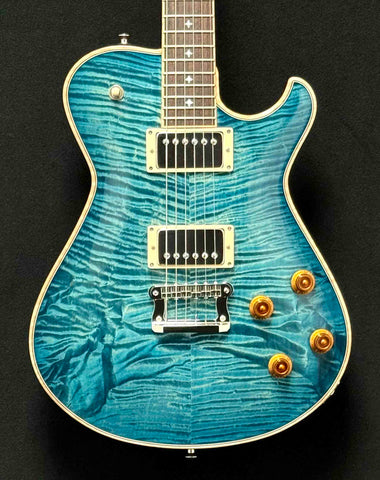 Knaggs Guitars - Influence Series - Kenai - 15th Anniversary Navajo Sun - Turquoise/Beach Burst - Gloss Nitro - T1 Maple Top - Mahogany body - Nickel Hardware - Bare Knuckle Mule Pickups - OHSC - Call for Best Price !!!