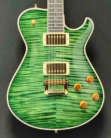 Knaggs Guitars - Influence Kenai - T1 Top - Jade Burst - Gloss - Ebony Fretboard - Full Maple Binding - Gold Hardware - BK Mules - OHSC