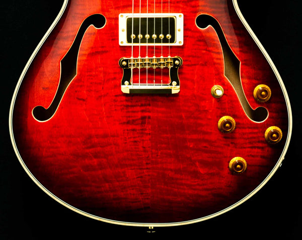 Knaggs Guitars Sheyenne - Hollow Body - Indian Red Burst - T3 Top