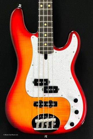 Lakland Guitars Skyline - 44-64 - PJ Style - Cherry Red Sunburst - w/Gig Bag