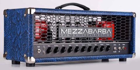 Mezzabarba - (Eric Steckel) - M ZERO Overdrive head - Black and Blue Snake Skin Tolex