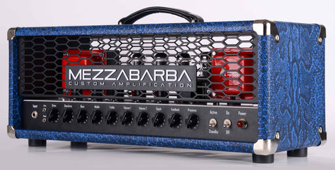 Mezzabarba - (Eric Steckel) - M ZERO Overdrive head - Black and Blue Snake Skin Tolex