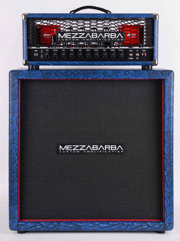 Mezzabarba - (Eric Steckel) - M ZERO Overdrive head - Black and Blue Snake Skin Tolex