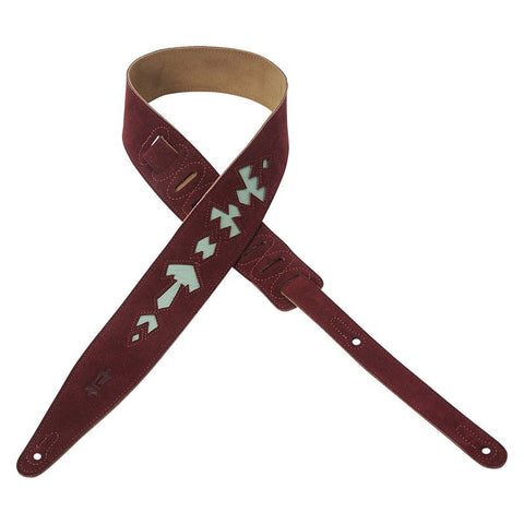 MS317JAX-BRG Hand-brushed Suede Guitar Strap
