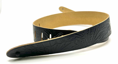 Perri's - Black Leather Paisley - Guitar Strap