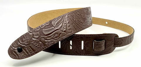 Perri's - Brown Leather Paisley - Guitar Strap