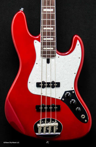 Lakland Guitars Skyline - S44-60 Custom - J Style - Candy Apple Red - w/Gig Bag