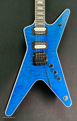 Dean Guitars - Select - ML #3- 24 - Kahler - Quilt Top - Trans Blue