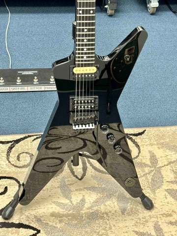 Dean Guitars - USA - ML - Classic Black - Floyd Rose - Creme/Black Zebra DMT Nostalgia Rhythm Pickup - Double Black Seymour Duncan TB4 Treble Pickup - Black Hardware - w/OHSC