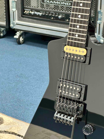 Dean Guitars - USA - ML - Classic Black - Floyd Rose - Creme/Black Zebra DMT Nostalgia Rhythm Pickup - Double Black Seymour Duncan TB4 Treble Pickup - Black Hardware - w/OHSC