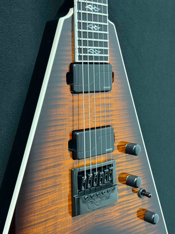 Dean Guitars - USA - Vengeance - Flame Maple - Tiger Eye - Gloss Finish - Fishman Fluence AB1/CB1 Pickups - Black Hardware - OHSC