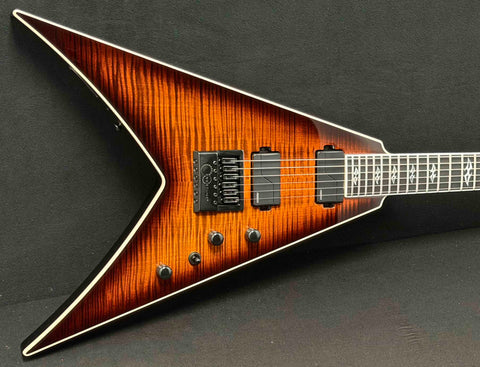 Dean Guitars - USA - Vengeance - Flame Maple - Tiger Eye - Gloss Finish - Fishman Fluence AB1/CB1 Pickups - Black Hardware - OHSC