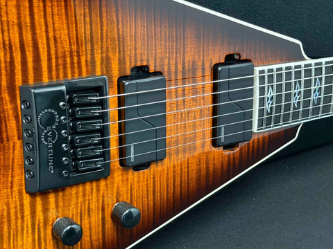 Dean Guitars - USA - Vengeance - Flame Maple - Tiger Eye - Gloss Finish - Fishman Fluence AB1/CB1 Pickups - Black Hardware - OHSC