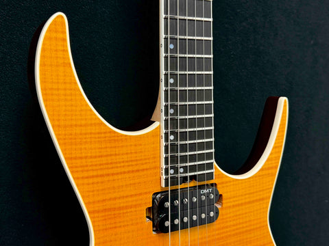 Dean Guitars - USA - Exile - Trans Amber Burst - Dean USA DMT CAT 5 Double Black Pickups - Floyd Rose Tremolo - Stainless Steel Jumbo Frets - Black Hardware - OHSC - Call for Best Price !!!