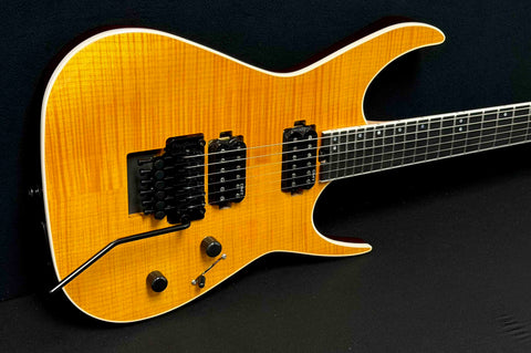 Dean Guitars - USA - Exile - Trans Amber Burst - Dean USA DMT CAT 5 Double Black Pickups - Floyd Rose Tremolo - Stainless Steel Jumbo Frets - Black Hardware - OHSC - Call for Best Price !!!