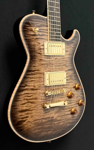 Knaggs Guitars - Influence Kenai - Eric Steckel - Sand Dune Burst - T2 Maple Top - Gloss Nitro Finish - Ebony Fretboard with Morning Star Inlays  - Full Maple Binding - Gold Hardware - Seymour Duncan "Candy" Pickups - OHSC