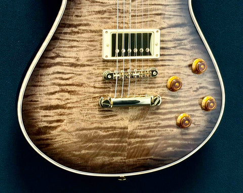 Knaggs Guitars - Influence Kenai - Eric Steckel - Sand Dune Burst - T2 Maple Top - Gloss Nitro Finish - Ebony Fretboard with Morning Star Inlays  - Full Maple Binding - Gold Hardware - Seymour Duncan "Candy" Pickups - OHSC