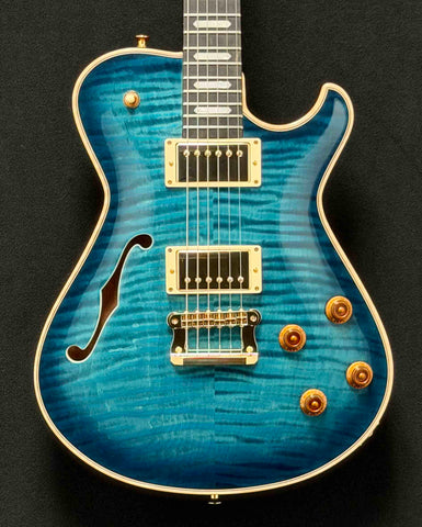 Knaggs Guitars - Influence Kenai - Hollowbody - T1 - Maple Top - Turquoise Burst - Gloss Nitro - Ebony Fret Board - Lollar Imperial K Pickups - Gold Hardware - OHSC - Call for Best Price !!!