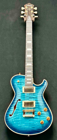 Knaggs Guitars - Influence Kenai - Hollowbody - T1 - Maple Top - Turquoise Burst - Gloss Nitro - Ebony Fret Board - Lollar Imperial K Pickups - Gold Hardware - OHSC - Call for Best Price !!!