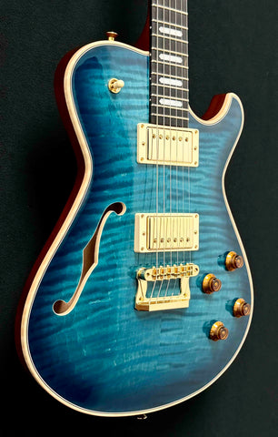 Knaggs Guitars - Influence Kenai - Hollowbody - T1 - Maple Top - Turquoise Burst - Gloss Nitro - Ebony Fret Board - Lollar Imperial K Pickups - Gold Hardware - OHSC - Call for Best Price !!!