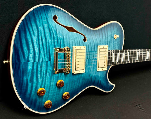 Knaggs Guitars - Influence Kenai - Hollowbody - T1 - Maple Top - Turquoise Burst - Gloss Nitro - Ebony Fret Board - Lollar Imperial K Pickups - Gold Hardware - OHSC - Call for Best Price !!!