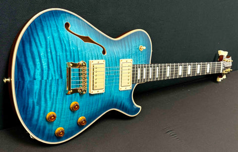 Knaggs Guitars - Influence Kenai - Hollowbody - T1 - Maple Top - Turquoise Burst - Gloss Nitro - Ebony Fret Board - Lollar Imperial K Pickups - Gold Hardware - OHSC - Call for Best Price !!!