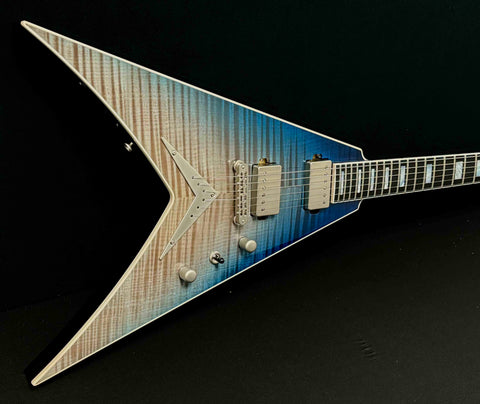 Dean Guitars - USA - Custom Shop One Off - Vengeance - Flame Maple - Blue Gradient Fade - Gloss Finish - DMT Pickups - Brushed Nickel Hardware - OHSC - Call for Best Price !!!