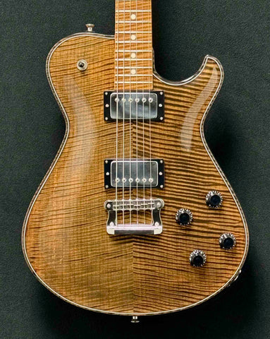 Knaggs Guitars - Influence -  Kenai - SVHS - Charcoal Burst - T1 Roasted Maple Top, Neck, Fretboard, and Headstock - Roasted Swamp Ash Body - BKP Mules - OHSC - Call for Best Price !!!