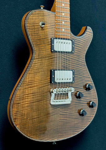 Knaggs Guitars - Influence -  Kenai - SVHS - Charcoal Burst - T1 Roasted Maple Top, Neck, Fretboard, and Headstock - Roasted Swamp Ash Body - BKP Mules - OHSC - Call for Best Price !!!