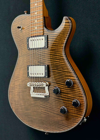 Knaggs Guitars - Influence -  Kenai - SVHS - Charcoal Burst - T1 Roasted Maple Top, Neck, Fretboard, and Headstock - Roasted Swamp Ash Body - BKP Mules - OHSC - Call for Best Price !!!