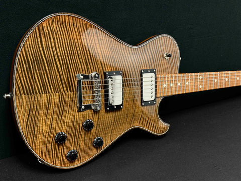 Knaggs Guitars - Influence -  Kenai - SVHS - Charcoal Burst - T1 Roasted Maple Top, Neck, Fretboard, and Headstock - Roasted Swamp Ash Body - BKP Mules - OHSC - Call for Best Price !!!