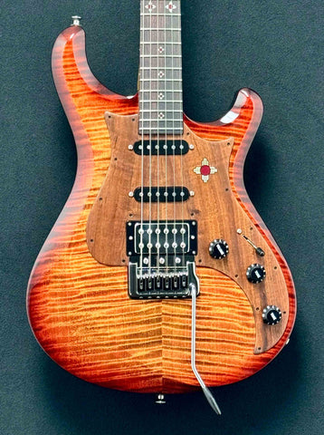 Knaggs Guitars - Severn Trem HSS - 15th Anniversary Navajo Sun - Gloss Nitro Fire Burst - T1 Maple/Alder Body - T1 Maple Neck - Bare Knuckle Aftermath & Fralin Blues Special Pickups - Nickel Hardware - OHSC - Call for Best Price !!!