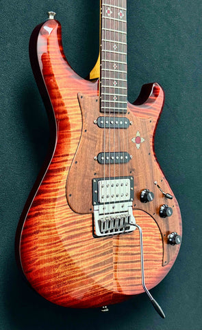 Knaggs Guitars - Severn Trem HSS - 15th Anniversary Navajo Sun - Gloss Nitro Fire Burst - T1 Maple/Alder Body - T1 Maple Neck - Bare Knuckle Aftermath & Fralin Blues Special Pickups - Nickel Hardware - OHSC - Call for Best Price !!!