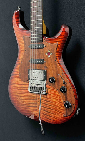 Knaggs Guitars - Severn Trem HSS - 15th Anniversary Navajo Sun - Gloss Nitro Fire Burst - T1 Maple/Alder Body - T1 Maple Neck - Bare Knuckle Aftermath & Fralin Blues Special Pickups - Nickel Hardware - OHSC - Call for Best Price !!!