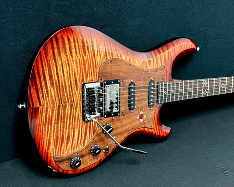 Knaggs Guitars - Severn Trem HSS - 15th Anniversary Navajo Sun - Gloss Nitro Fire Burst - T1 Maple/Alder Body - T1 Maple Neck - Bare Knuckle Aftermath & Fralin Blues Special Pickups - Nickel Hardware - OHSC - Call for Best Price !!!