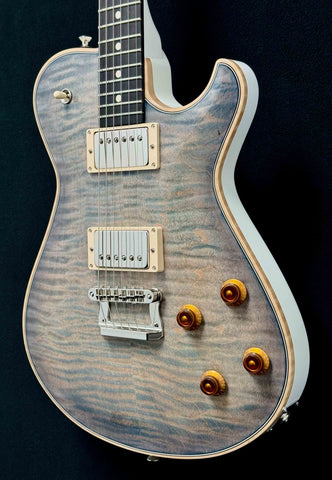 Knaggs Guitars - Influence Kenai - Winter Solstice & White - Gloss Nitro - T2 Maple/Mahogany Body - Mahogany Neck - Ebony Fret Board & Head Stock - Nickel Hardware - Bare Knuckle Mules Pickups - OHSC -  Call for Best Price !!!