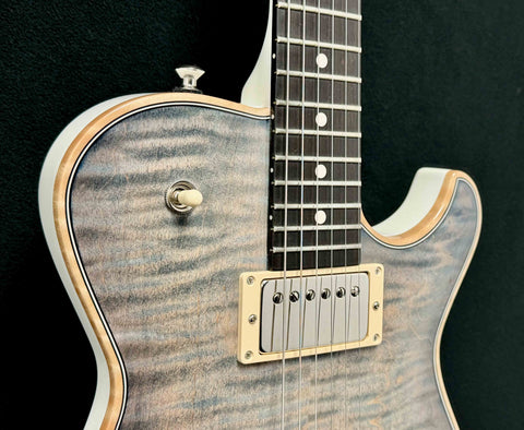 Knaggs Guitars - Influence Kenai - Winter Solstice & White - Gloss Nitro - T2 Maple/Mahogany Body - Mahogany Neck - Ebony Fret Board & Head Stock - Nickel Hardware - Bare Knuckle Mules Pickups - OHSC -  Call for Best Price !!!