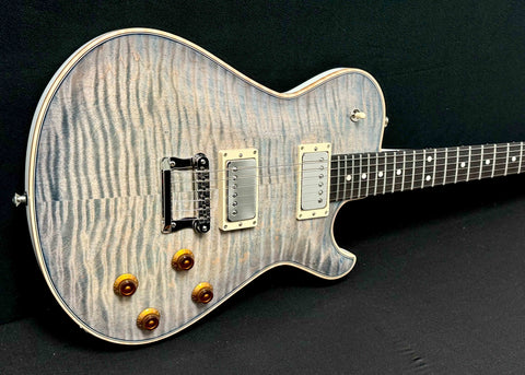 Knaggs Guitars - Influence Kenai - Winter Solstice & White - Gloss Nitro - T2 Maple/Mahogany Body - Mahogany Neck - Ebony Fret Board & Head Stock - Nickel Hardware - Bare Knuckle Mules Pickups - OHSC -  Call for Best Price !!!