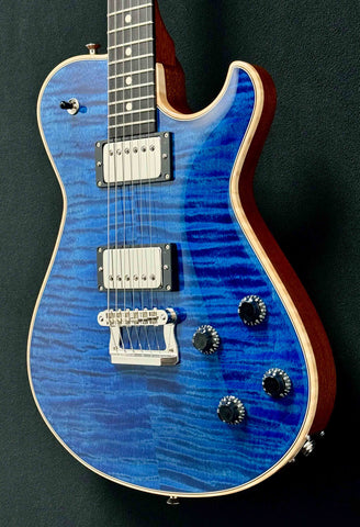 Knaggs Guitars - Influence Kenai - Ocean Blue - Gloss Nitro Finish - T2 Maple/Mahogany Body - Mahogany Neck -  Ebony Fretboard and Headstock - Bare Knuckle Mules Pickups - Nickel Hardware - OHSC - Call for Best Price !!!