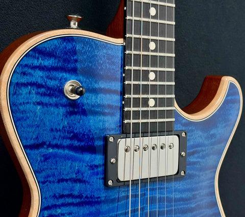 Knaggs Guitars - Influence Kenai - Ocean Blue - Gloss Nitro Finish - T2 Maple/Mahogany Body - Mahogany Neck -  Ebony Fretboard and Headstock - Bare Knuckle Mules Pickups - Nickel Hardware - OHSC - Call for Best Price !!!