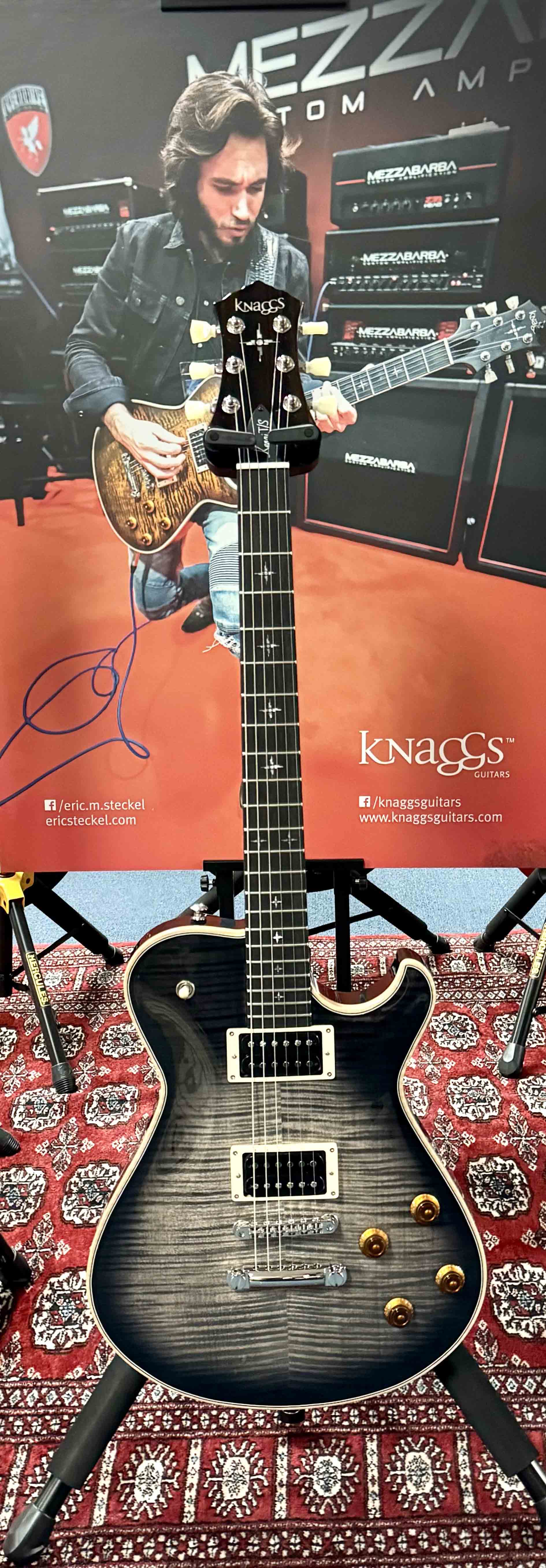 eric steckel gear Knaggs Guitars - Influence Kenai T/S - "Eric Steckel" Signature Model - T1 Top - Charcoal Burst/Black Back - Gloss Nitro - Nickel Hardware - Seymour Duncan "Candy" Pickups