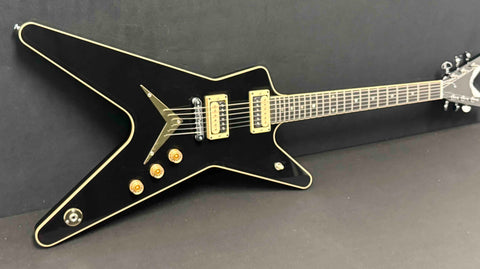 Dean Guitars - USA - ML - Classic Black - Patents Pending - Silver and Brass Hardware - DiMarzio Super Distortion Pickups - Abalone Dot Inlays - w/OHSC