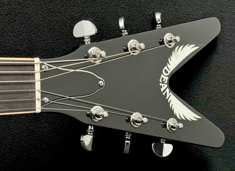 Dean Guitars - USA - ML - Classic Black - Patents Pending - Silver and Brass Hardware - DiMarzio Super Distortion Pickups - Abalone Dot Inlays - w/OHSC