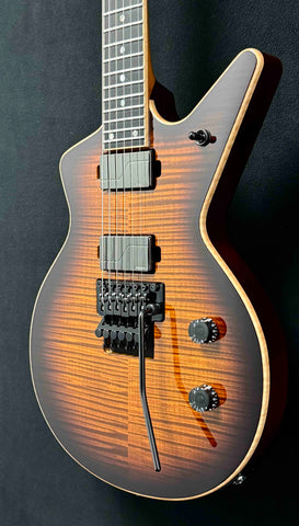 Dean Guitars - USA - Cadi Floyd Custom - Flame Maple - Trans Tiger Eye - Scrape Flame Maple Binding - Roasted Flame Maple Neck - FIshman Fluence Modern Black Nickel Pickups - w/OHSC