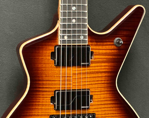 Dean Guitars - USA - Cadi Floyd Custom - Flame Maple - Trans Tiger Eye - Scrape Flame Maple Binding - Roasted Flame Maple Neck - FIshman Fluence Modern Black Nickel Pickups - w/OHSC