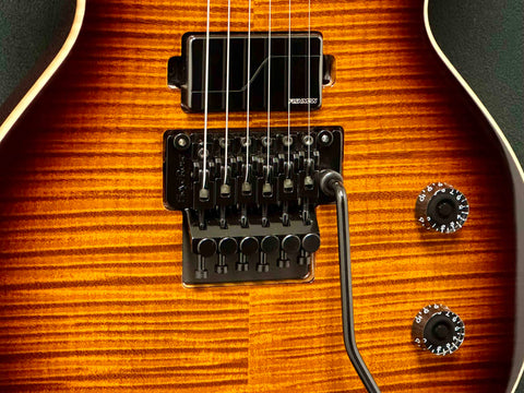 Dean Guitars - USA - Cadi Floyd Custom - Flame Maple - Trans Tiger Eye - Scrape Flame Maple Binding - Roasted Flame Maple Neck - FIshman Fluence Modern Black Nickel Pickups - w/OHSC