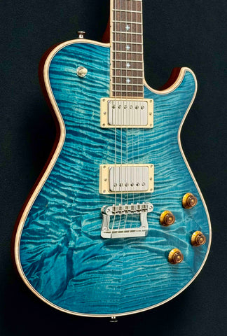 Knaggs Guitars - Influence Series - Kenai - 15th Anniversary Navajo Sun - Turquoise/Beach Burst - Gloss Nitro - T1 Maple Top - Mahogany body - Nickel Hardware - Bare Knuckle Mule Pickups - OHSC - Call for Best Price !!!