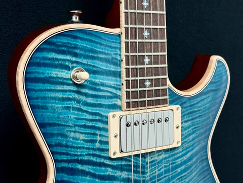 Knaggs Guitars - Influence Series - Kenai - 15th Anniversary Navajo Sun - Turquoise/Beach Burst - Gloss Nitro - T1 Maple Top - Mahogany body - Nickel Hardware - Bare Knuckle Mule Pickups - OHSC - Call for Best Price !!!