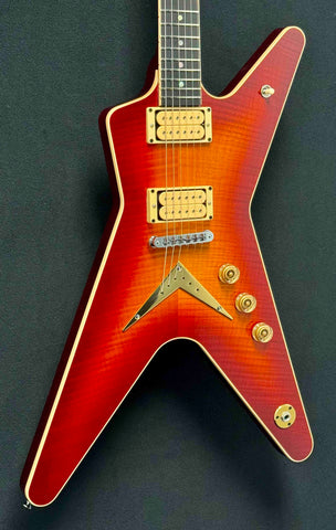 Dean Guitars - USA - ML - Trans Cherry Sunburst - Patents Pending - Chrome Hardware with Brass V Plate - DiMarzio Super Distortion Pickups - Abalone Dot Inlays - w/OHSC
